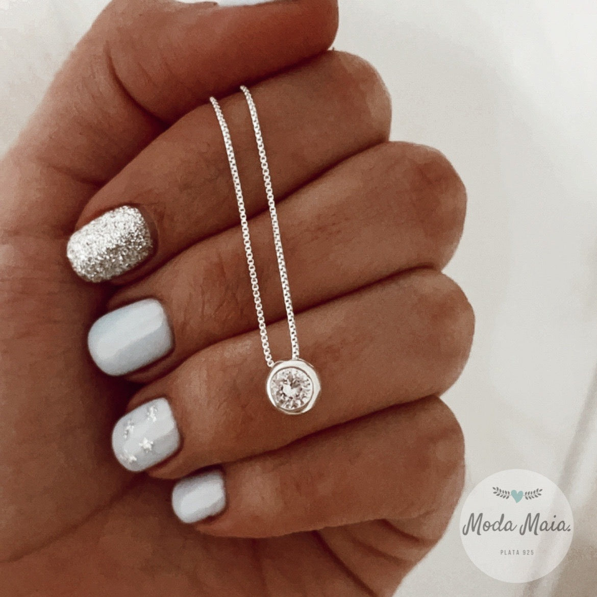 Collar Punto de Luz Blanco